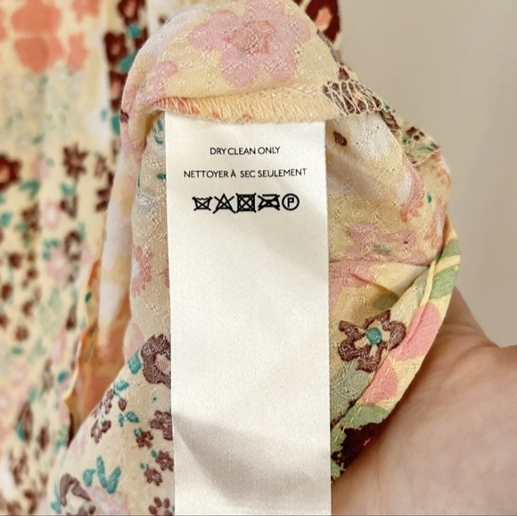 NWT Free People Callie Printed Floral Tunic Blouse Vintage Combo Feminine Small - Picture 8 of 10